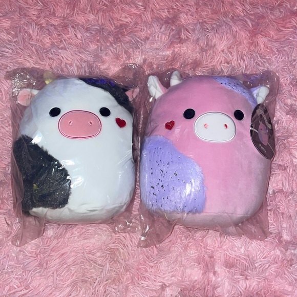 NWT SQUISHMALLOW PATTY CONNOR SELECT SERIES VALENTINES DAY COW SET SQUISH - Picture 1 of 10
